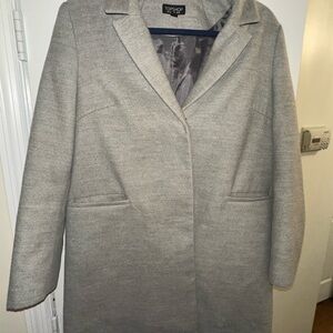 Topshop Women's Classic Gray Trench Coat